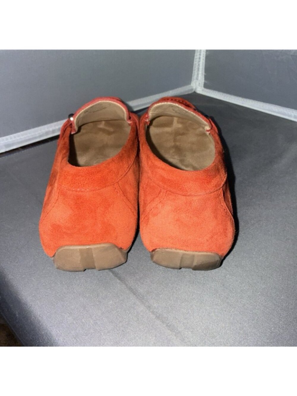 Naturalizer Berkley Red Suede Buckle Detail Driver loafers Mocassins Size 10 - Picture 4 of 5